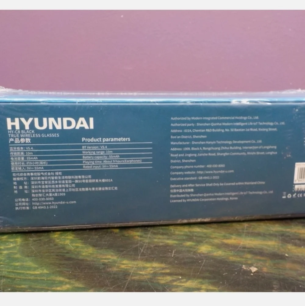Hyundai HY-C8 Black AI Smart Bluetooth Glasses